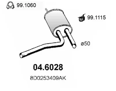 Schalldämpfer Audi A4 B5 · Audi A4 B5 Avant