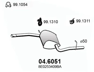 Schalldämpfer Audi A4 B6 · Audi A4 B6 Avant