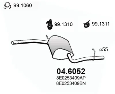 Schalldämpfer Audi A4 B6 · Audi A4 B6 Avant