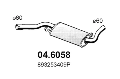 Schalldämpfer Audi 80 B3 Limousine · Audi 90 B3 · Audi COUPE B3
