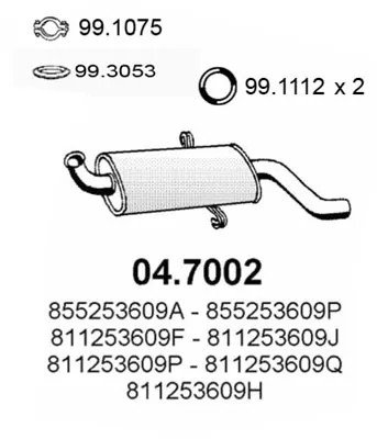 Schalldämpfer Audi 80 B2 Limousine · Audi 90 B2 · Audi COUPE B2