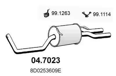 Schalldämpfer Audi A4 B5 · Audi A4 B5 Avant · Audi A4 B6
