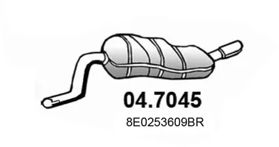 Hinterer Schalldämpfer Audi A4 B6 · Audi A4 B6 Avant · Audi A4 B6 Cabrio
