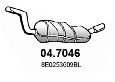 Hinterer Schalldämpfer Audi A4 B6 · Audi A4 B6 Avant · Audi A4 B6 Cabrio