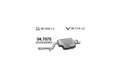 Schalldämpfer Audi A4 B6 · Audi A4 B6 Avant · Audi A4 B7