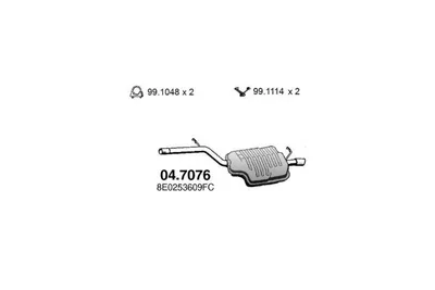 Schalldämpfer Audi A4 B6 · Audi A4 B6 Avant · Audi A4 B7