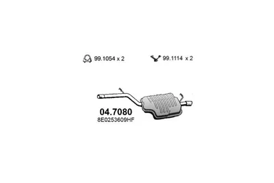 Schalldämpfer Audi A4 B7 · Audi A4 B7 Avant · Audi A4 B7 Cabrio