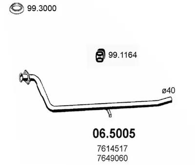 Auspuffrohr ASSO 06.5005
