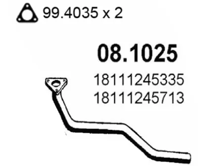 Abgasleitung Bmw 2500-3.3 · Bmw 2,5-3.2 Coupe · Bmw 5