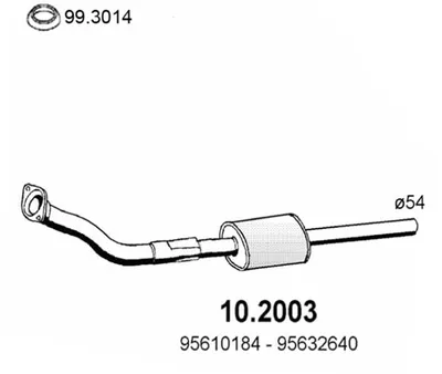 Vordere Schalldämpfer Citroën BX · Citroën BX Break · Fiat MULTIPLA