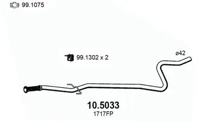 Auspuffrohr Citroën C2 · Citroën C2 ENTERPRISE · Peugeot 1007