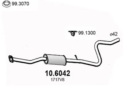 Zentrum Schalldämpfer Citroën C2 · Peugeot 1007