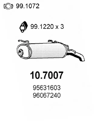 Hinterer Schalldämpfer Citroën AX