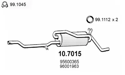 Schalldämpfer hinten Citroën C15 Gehäusegehäuse/MPV · Citroën C15 Kombi
