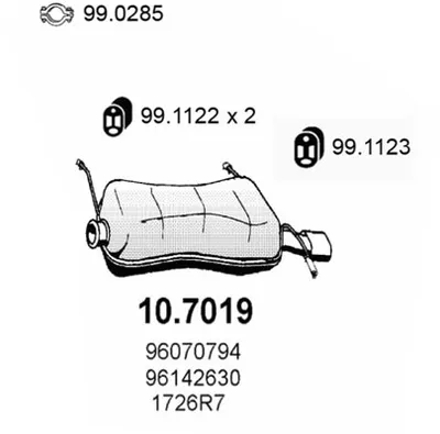 Hinterer Schalldämpfer Citroën ZX