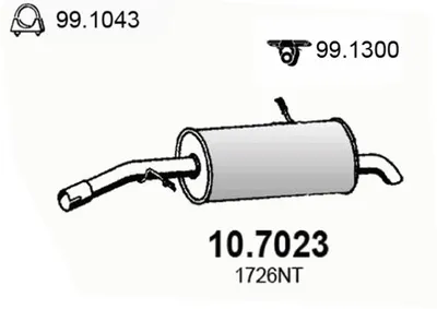 Schalldämpfer hinten Citroën C3 I · Citroën C2 · Citroën C2 ENTERPRISE