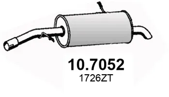 Hinterschalldämpfer Citroën C3 I · Citroën C3 Pluriel · Citroën C2
