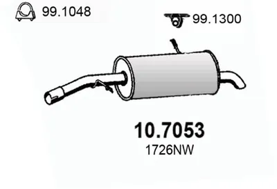 Hinterschalldämpfer Citroën C3 I · Citroën C3 Pluriel · Citroën C2