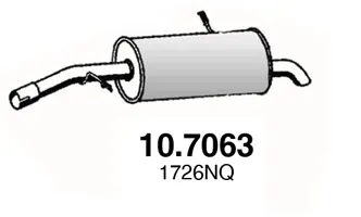 Hinterschalldämpfer Citroën C3 I · Citroën C3 Pluriel · Citroën C2