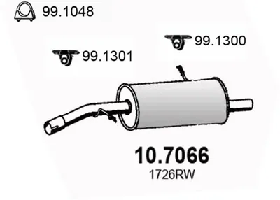 Hinterschalldämpfer Citroën C3 I · Citroën C3 Pluriel · Citroën C2
