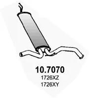 Hinterer Schalldämpfer Citroën C1 · Peugeot 107 · Toyota AYGO