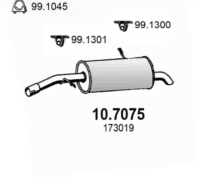 Hinterschalldämpfer Citroën C3 I · Citroën C3 Pluriel · Citroën C2
