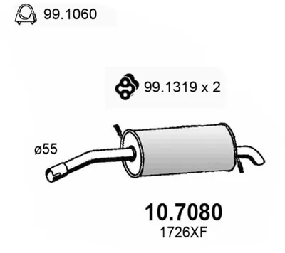 Schalldämpfer ASSO 10.7080