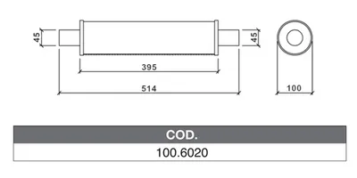 ASSO 100.6020 Medienschalldämpfer