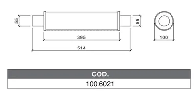 ASSO 100.6021 Medienschalldämpfer