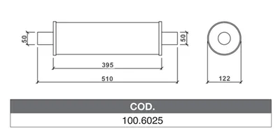 ASSO 100.6025 Medienschalldämpfer