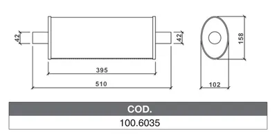 ASSO 100.6035 Medienschalldämpfer