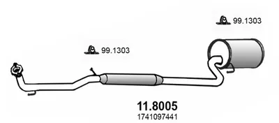 Zentrum/Rear Muffler Daihatsu SIRION · Daihatsu YRV