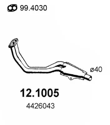 Auspuffrohr Fiat 127