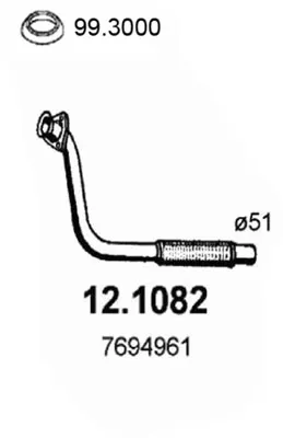 Auspuffrohr Fiat TEMPRA · Fiat TEMPRA S.W. · Fiat TIPO