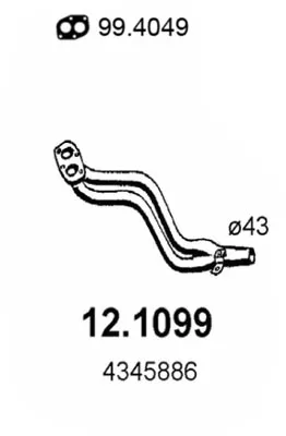 Auspuffrohr Fiat 131
