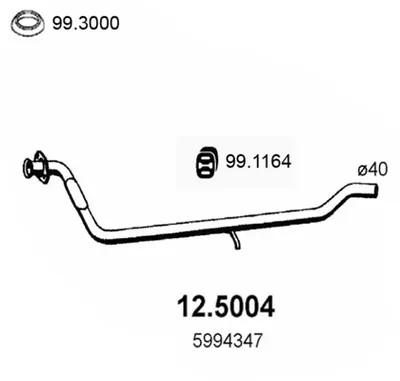 Auspuffrohr Fiat PANDA