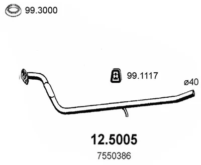 Auspuffrohr Fiat PANDA