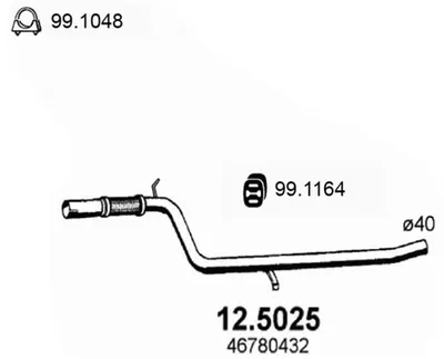 Auspuffrohr Fiat PANDA