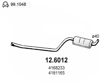 Zentrum Schalldämpfer Fiat 124 · Fiat 124 Familiare · Fiat 124 Coupe