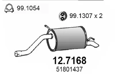 Später Schalldämpfer ASSO 12.7168