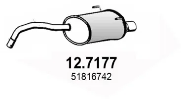 Hinterer Schalldämpfer Fiat 500 · Fiat 500 C