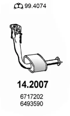 Vorderschalldämpfer Ford ESCORT V · Ford ESCORT V Turnier · Ford ESCORT V Salon