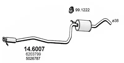 Zentrum Schalldämpfer Ford FIESTA III