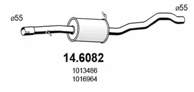 Zentrum Schalldämpfer Ford GALAXY I · Ford GALAXY MK I VAN · Sitz ALHAMBRA