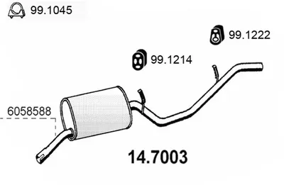 Hinterschalldämpfer Ford FIESTA I