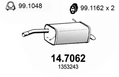 Hinterschalldämpfer Ford Fiesta V · Ford Fiesta V Van · Mazda 2