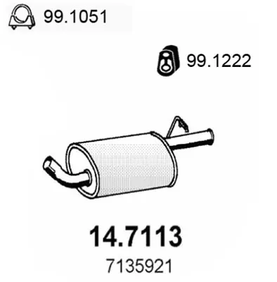 Späterer Schalldämpfer ASSO 14.7113