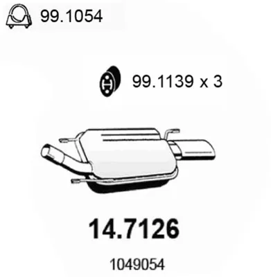Hinterer Schalldämpfer Ford PUMA