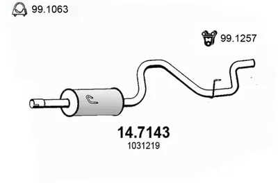 Hinterer Schalldämpfer Ford TRANSIT Bus · Ford TRANSIT Van · Ford TRANSIT Plattform/Chassis