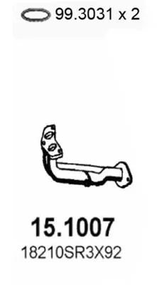 Auspuffrohr Honda CIVIC V Limousine · Honda CRX III · Honda CIVIC V Hatchback
